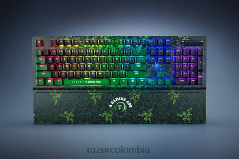 Razer X *A Bathing Ape blackwidow v3 - interruptor verde - nosotros 6TF6X60 teclado verde