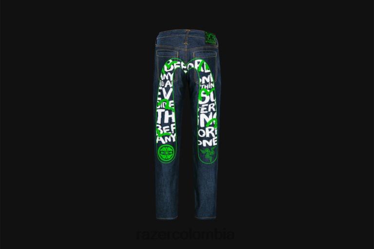 Razer Vaqueros carrot-fit con bordado y estampado daicock de evisu #2017 6TF6X192 vestir un color